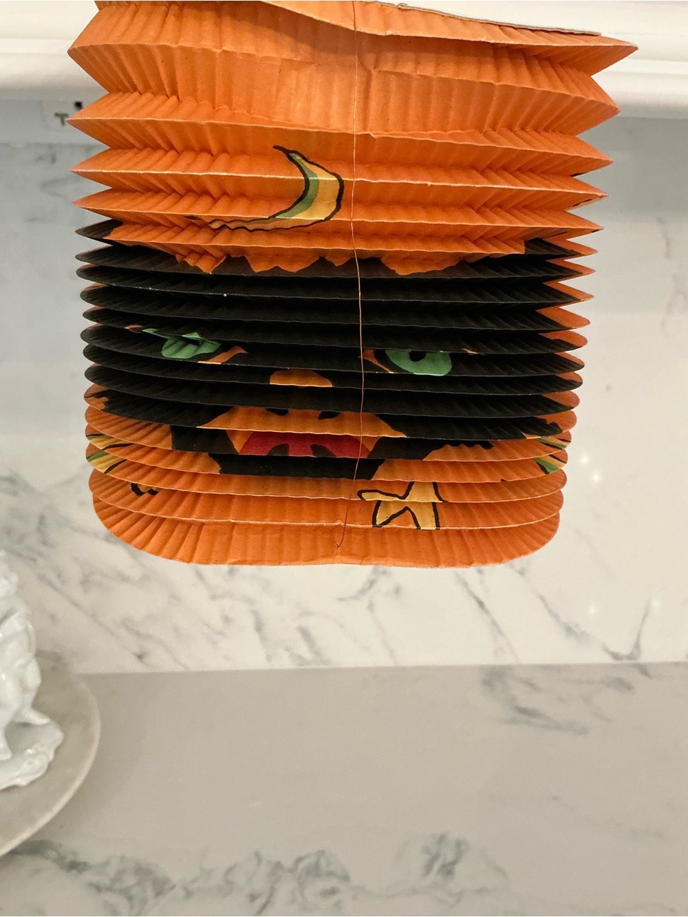 Orange and Black Halloween Paper Lantern Decoration